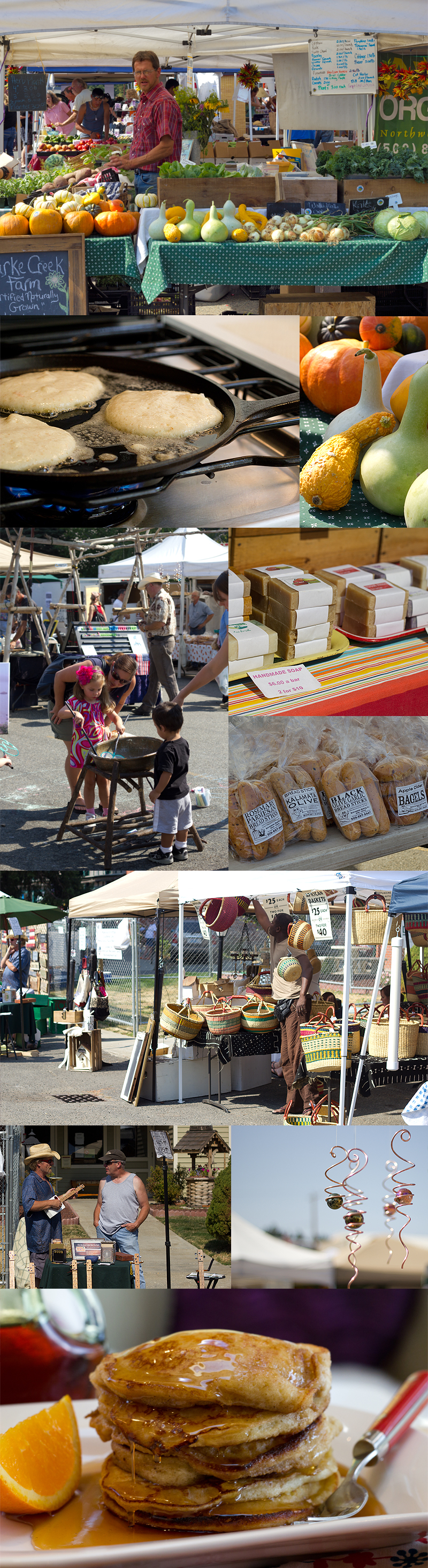 Roslyn Sunday Market and Ricotta Orange Hotcakes